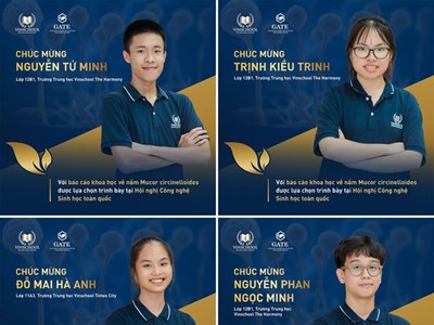Học sinh Vinschool báo cáo khoa học tại Hội nghị Công nghệ Sinh học toàn quốc 2021