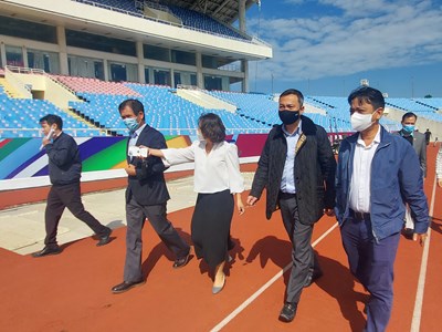 Kiểm tra SVĐ Mỹ Đình, Thứ trưởng Hoàng Đạo Cương: "Phải chú ý kể cả những chi tiết nhỏ nhất"