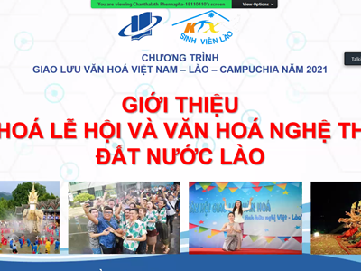 Giao lưu sinh viên Việt Nam - Lào - Campuchia năm 2021
