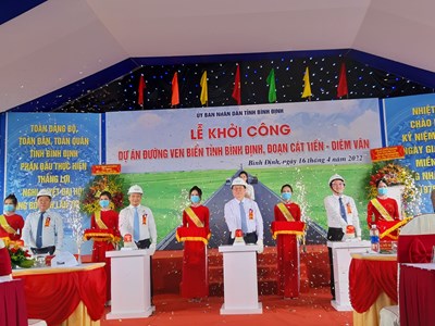 Bình Định: Khởi công tuyến đường ven biển với mức đầu tư hơn 2.674 tỉ đồng