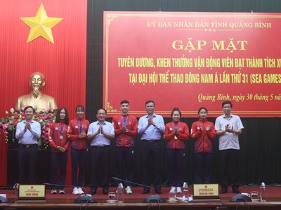 Quảng Bình vinh danh các VĐV đạt thành tích xuất sắc tại SEA Games 31