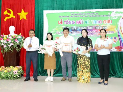 Kon Tum: Tổng kết, trao giải Cuộc thi vẽ tranh cho thiếu nhi năm 2022