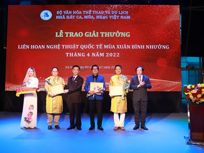 Trao giải Liên hoan Nghệ thuật quốc tế hữu nghị "Mùa Xuân Bình Nhưỡng tháng 4"