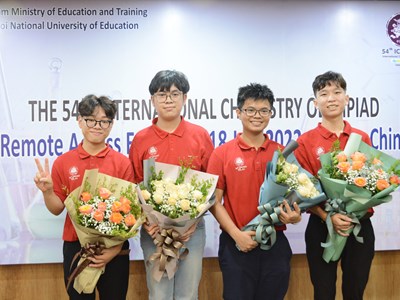 4 thí sinh Việt Nam đều đoạt HCV Olympic Hóa học quốc tế