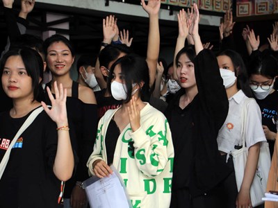 Gần 1.000 thí sinh dự thi năng khiếu Trường ĐH Sân khấu - Điện ảnh TP.HCM