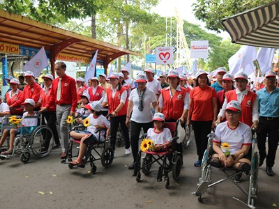 TP.HCM: Đi bộ đồng hành “Vì nạn nhân chất độc da cam/dioxin”