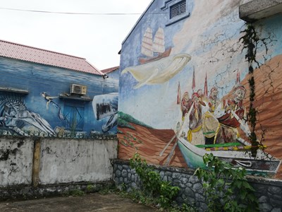 Cung đường bích họa Cảnh Dương bị bong tróc, hư hỏng