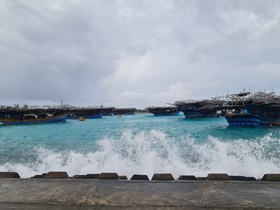 Hàng ngàn ngư dân và gần 50 lượt tàu cá vào Trường Sa tránh bão