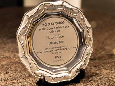 CT Group được vinh danh vì những nỗ lực phát triển Công trình Xanh