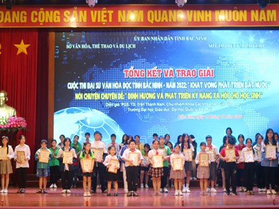 Trao giải Cuộc thi Đại sứ văn hóa đọc Bắc Ninh năm 2022