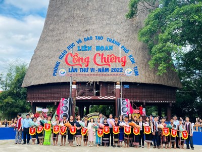 Kon Tum: Gần 1.100 nghệ nhân “nhí” tham gia Liên hoan Cồng chiêng, múa xoang