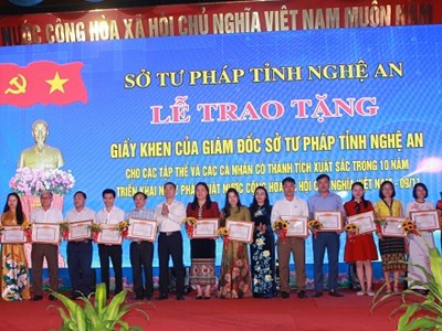 Nghệ An tổ chức lễ hưởng ứng 10 năm ngày Pháp luật Việt Nam