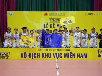 Đội tuyển nữ Trường ĐH Hoa Sen vô địch Giải Bóng rổ toàn quốc khu vực miền Nam