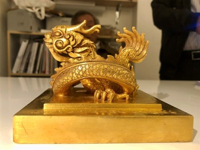 Sẽ hồi hương ấn vàng 'Hoàng đế chi bảo' trong thời gian sớm nhất