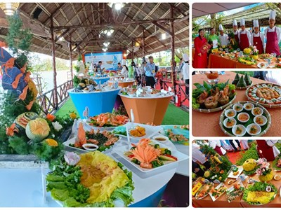 Xác lập Kỷ lục Việt Nam cho 122 món ăn từ tôm và muối Bạc Liêu