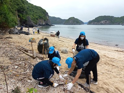 Huyện đảo Cát Hải chung tay giảm thiểu rác thải nhựa bảo vệ môi trường