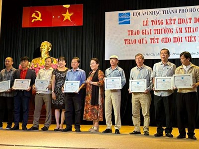 TP.HCM: 29 tác phẩm đoạt Giải thưởng Âm nhạc năm 2022