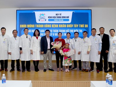 Bệnh nhi thứ 30 được ghép tế bào gốc thành công tại Bệnh viện Trung ương Huế