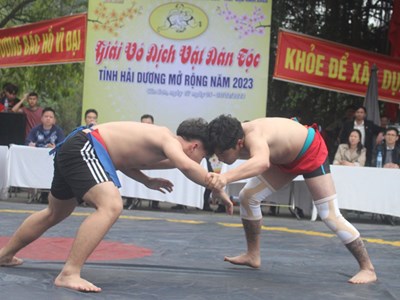 Giải vô địch Vật truyền thống Hải Dương mở rộng 2023