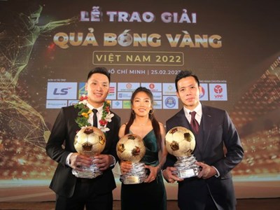 Văn Quyết, Huỳnh Như giành Quả bóng vàng Việt Nam 2022