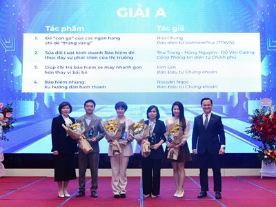 Trao giải báo chí về Bảo hiểm năm 2022