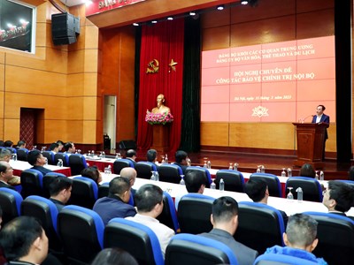 Đảng uỷ Bộ VHTTDL: Hội nghị chuyên đề công tác bảo vệ chính trị nội bộ