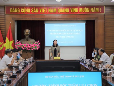 Bộ VHTTDL tổ chức bốc thăm người được xác minh tài sản, thu nhập năm 2023