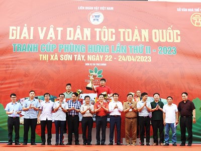 Vĩnh Phúc đứng thứ Nhất toàn đoàn Giải vật dân tộc tranh cúp Phùng Hưng