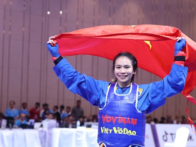 Vovinam Việt Nam giành tấm HCV đầu tiên tại SEA Games 32