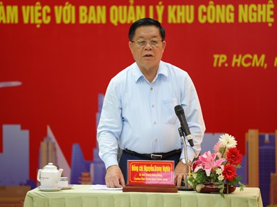 Đoàn công tác Ban Tuyên giáo Trung ương làm việc với Khu Công nghệ cao TP.HCM