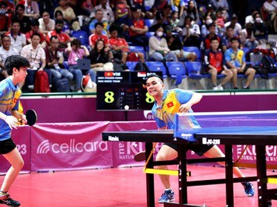 Bóng bàn Việt Nam giành HCV lịch sử nội dung đôi nam nữ