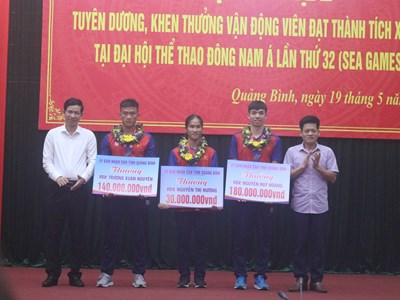 Quảng Bình tuyên dương, khen thưởng các VĐV đạt thành tích xuất sắc tại SEA Game 32