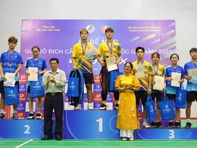 Kết thúc Giải cầu lông trẻ quốc gia 2023