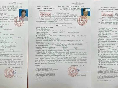 Truy nã đặc biệt năm đối tượng trong vụ khủng bố ở Đắk Lắk