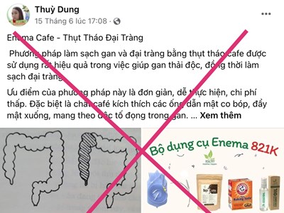 Vỡ trực tràng do thải độc bằng phương pháp thụt cà phê