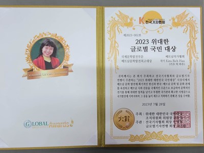 Hai nữ nhà văn Việt Nam được trao Giải thưởng lớn Hàn Quốc năm 2023