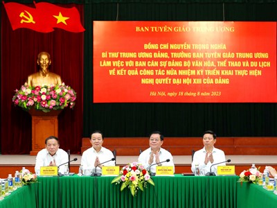 Lãnh đạo các Bộ, ngành đánh giá cao những kết quả ngành VHTTDL đạt được trong nửa nhiệm kỳ triển khai Nghị quyết Đại hội Đảng lần thứ XIII