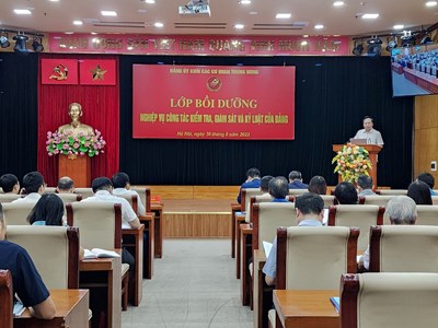 Bồi dưỡng nghiệp vụ công tác kiểm tra, giám sát và kỷ luật của Đảng