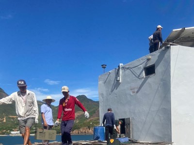 Bình Định cưỡng chế công trình trái phép ở đảo Hòn Rớ