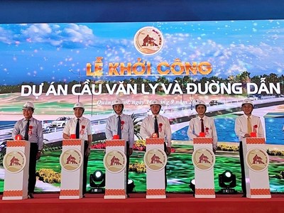 Quảng Nam khởi công xây dựng cầu và đường dẫn 575 tỉ đồng bắc qua sông Thu Bồn