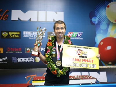 Cơ thủ số 1 Việt Nam vô địch “siêu giải đấu” Billiard Carom 3 băng HBSF