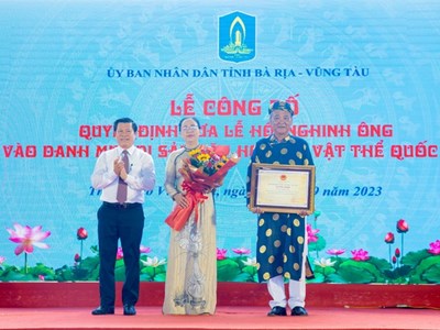 Lễ hội Nghinh Ông Thắng Tam là Di sản văn hóa phi vật thể quốc gia