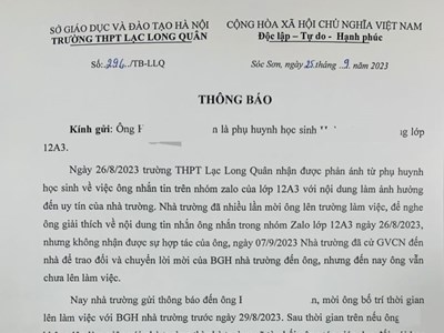Vụ việc học sinh bị "từ chối công tác giáo dục": Không ai được phép tước quyền học tập của học sinh