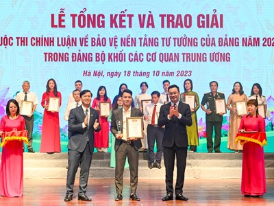 Đảng bộ Bộ VHTTDL đoạt ba giải tại Cuộc thi chính luận bảo vệ nền tảng tư tưởng của Đảng