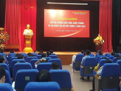 Bộ VHTTDL: Khai giảng Lớp bồi dưỡng kiến thức quốc phòng và an ninh