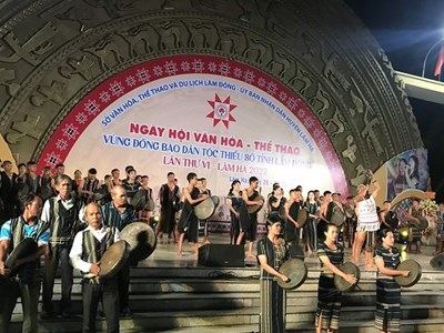 Lâm Đồng: Hơn 400 nghệ nhân tham gia đại hòa tấu cồng chiêng Tây Nguyên