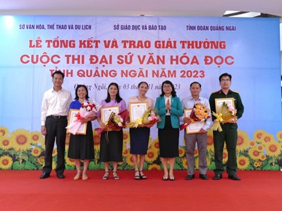 Quảng Ngãi: Trao giải Cuộc thi Đại sứ văn hóa đọc