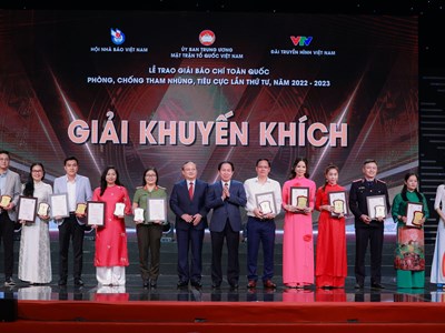 54 tác phẩm đoạt Giải Báo chí toàn quốc phòng, chống tham nhũng, tiêu cực