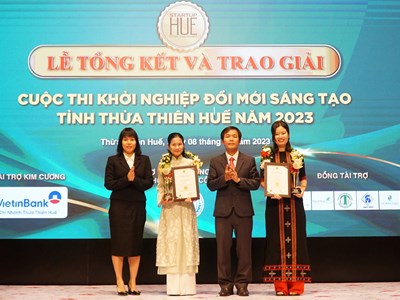 Thừa Thiên Huế: 12 ý tưởng, dự án xuất sắc được trao giải Khởi nghiệp đổi mới sáng tạo năm 2023