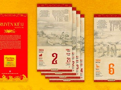 Truyện Kiều xuất hiện trên bộ lịch 2024